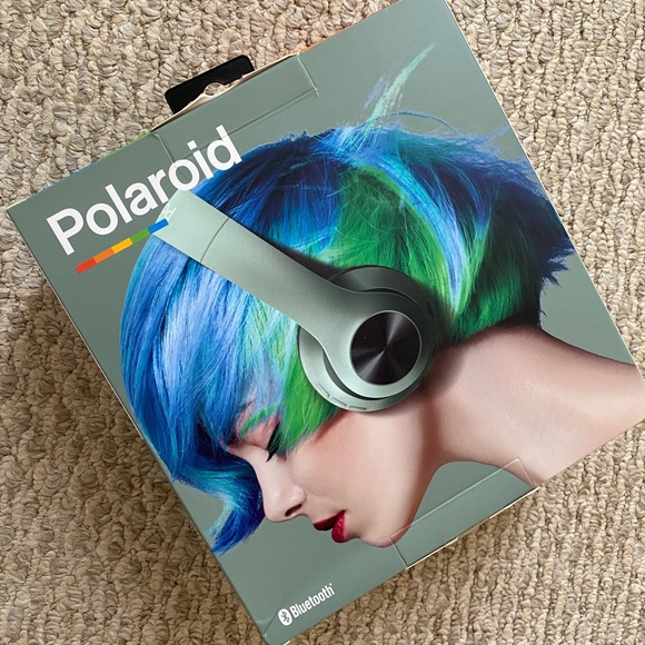 POLAROID BRUSHED GREEN FOLDABLE WIRELESS HEADPHONES NEW SEALED Bluetooth - Picture 4 of 4